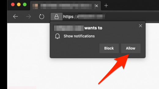 Allow or Block Site Notification in Edge Computer