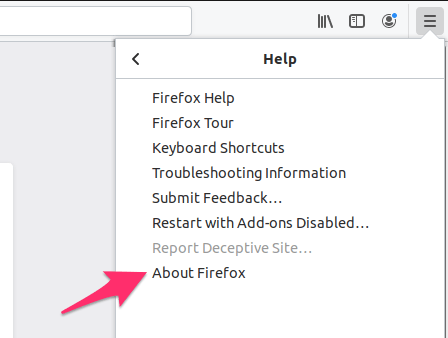 About Firefox Help Section