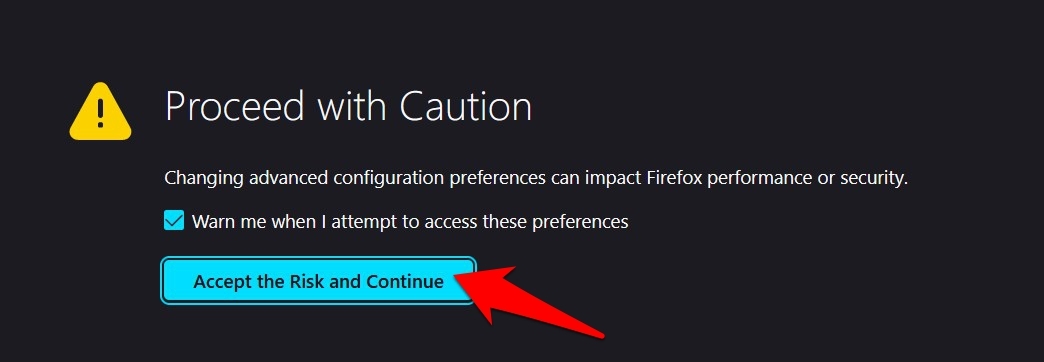 Accept the Risk and Continue accessing the site in Firefox