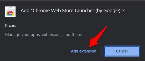 Tambahkan Peluncur Toko Web Chrome ke browser Chrome