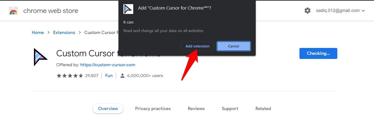 Add Custom Cursor for Chrome extension on browser