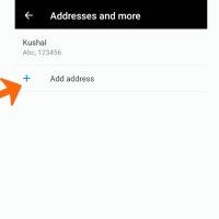 Add Address in Microsoft Edge Android