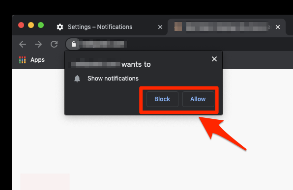 Allow or Block Notification from sites in Chrome Computer