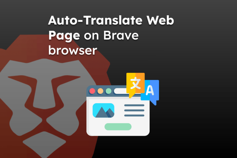 Auto-Translate Web Page on Brave browser