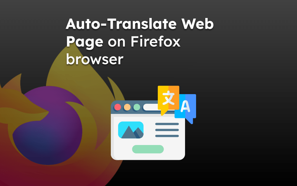 Auto-Translate Web Page on Firefox browser