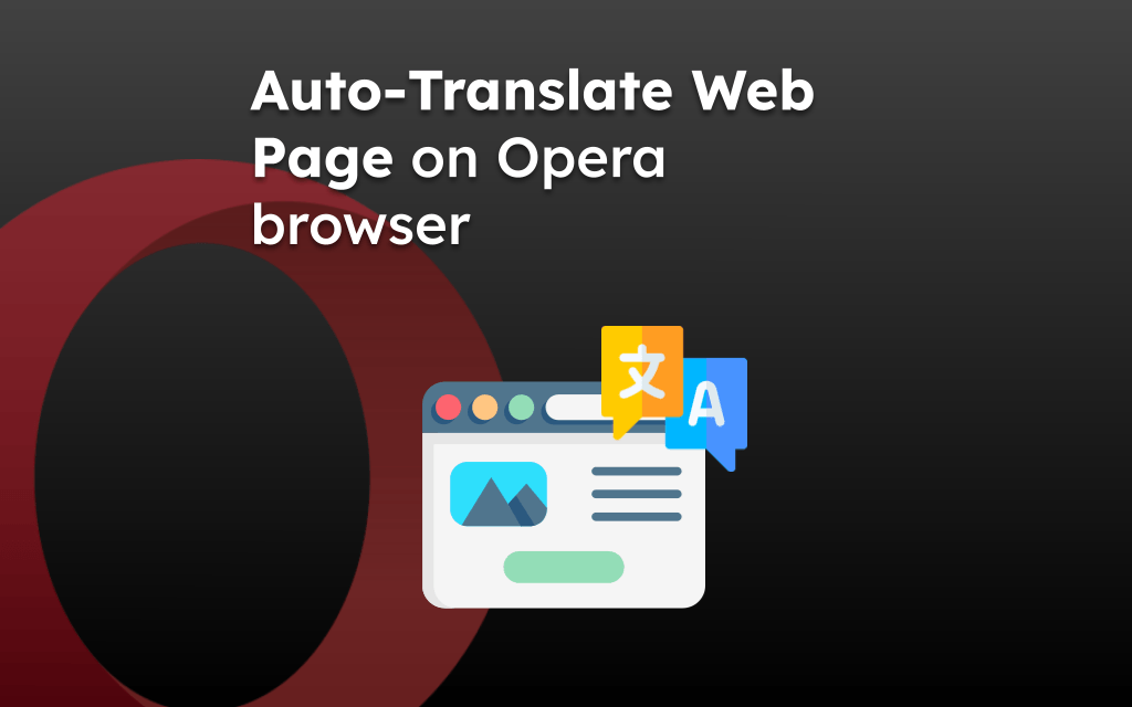 Auto-Translate Web Page on Opera browser