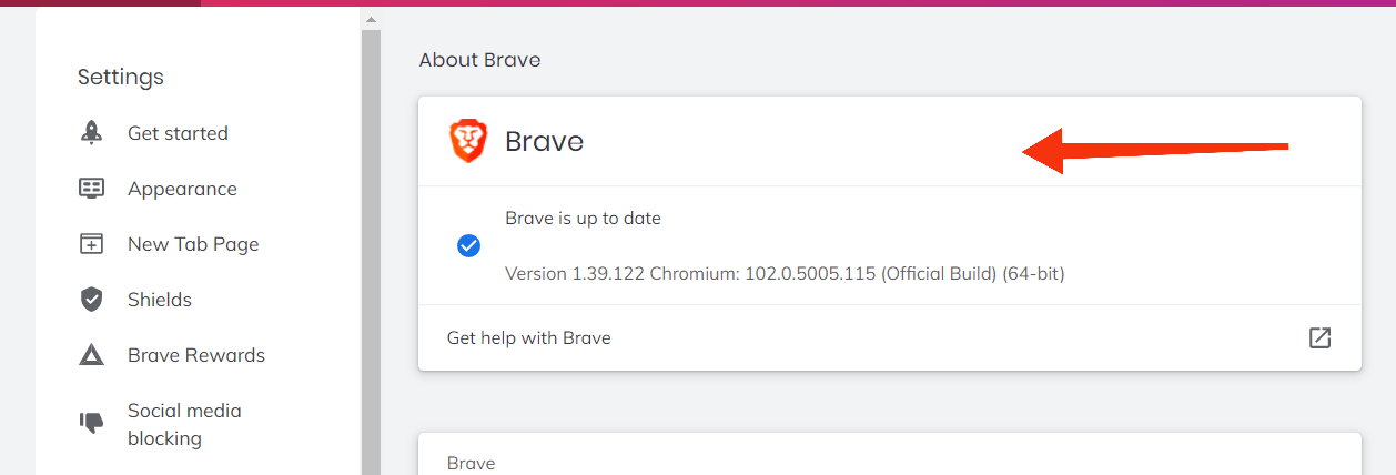 Brave browser updated