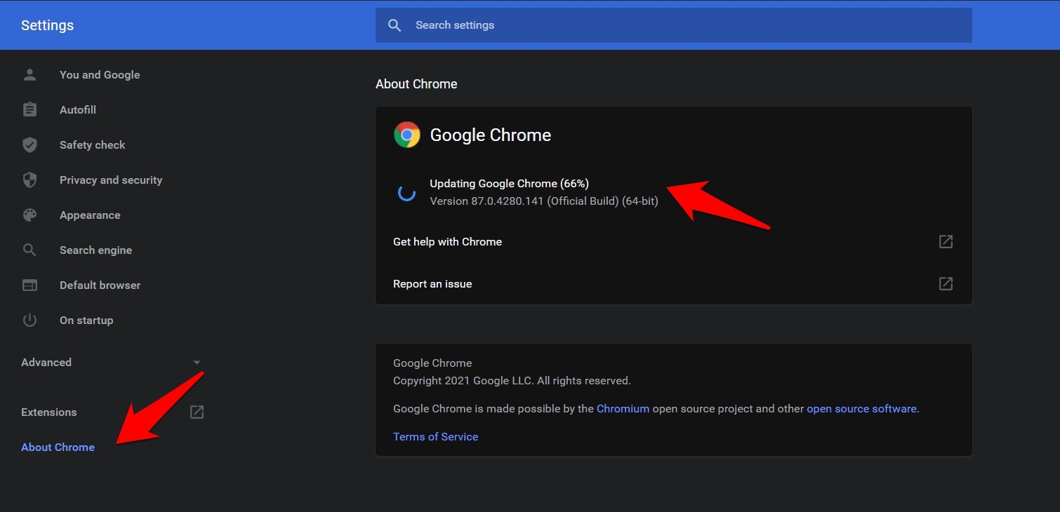 Check and Update Google Chrome to Latest