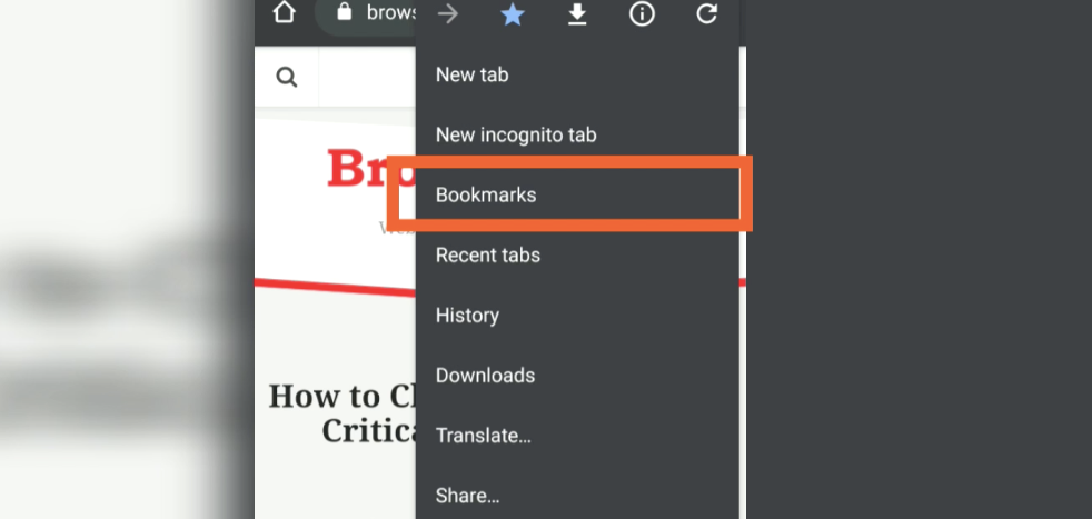 Chrome Android Bookmarks Folder Option