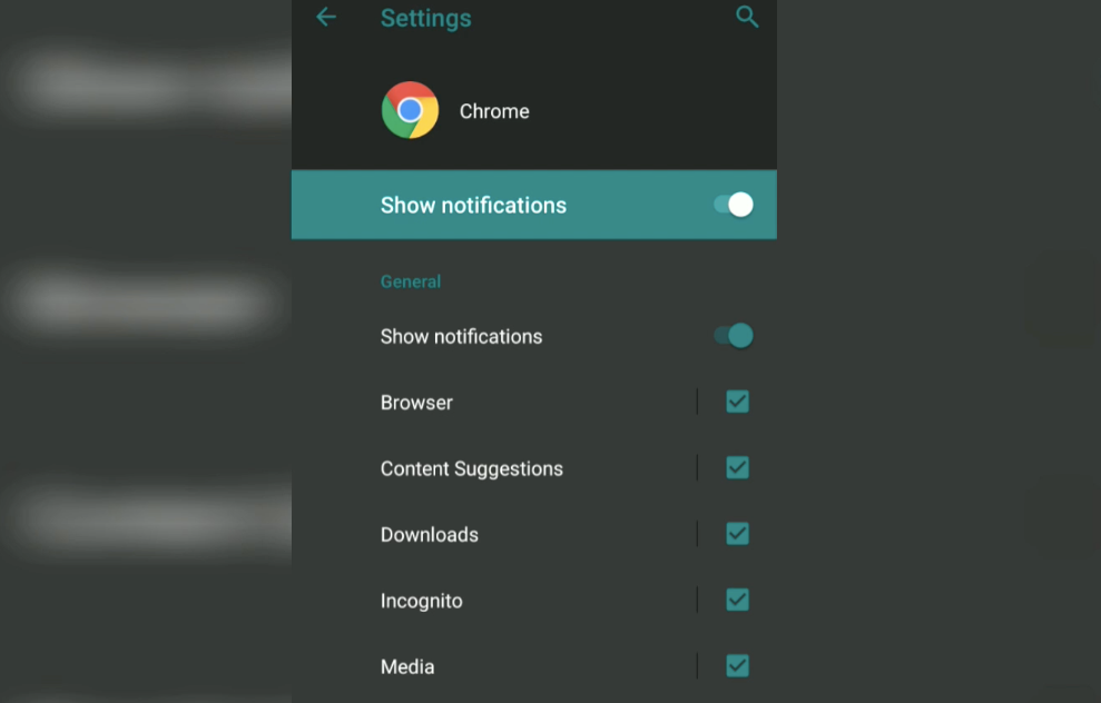 How to Setup Chrome for Android Notification Settings? 1