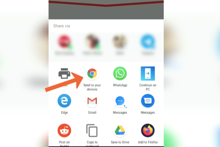 Chrome Android Send to your Devices