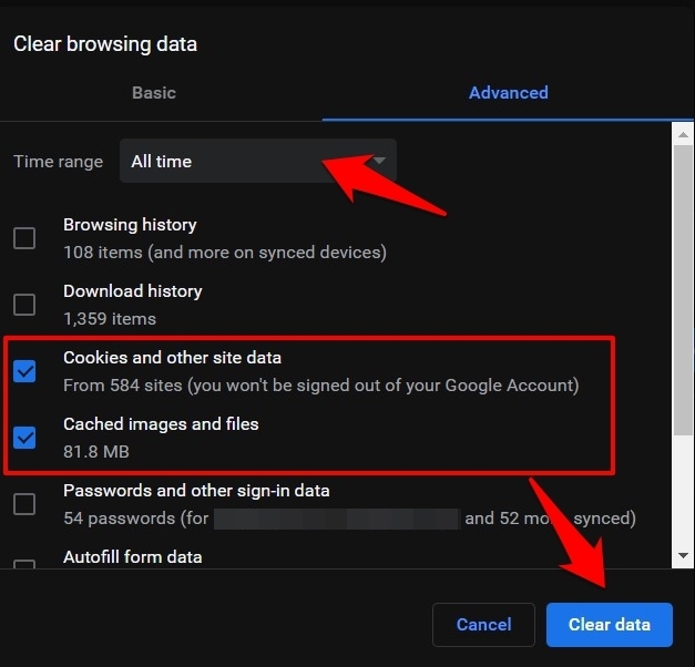 Clear Browsing Data from the Chrome Browser