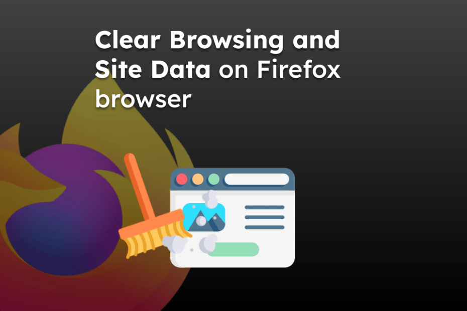 Clear Browsing and Site Data on Firefox browser