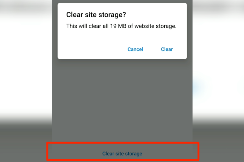 Clear site storage for bulk deleting site storage in Edge Android