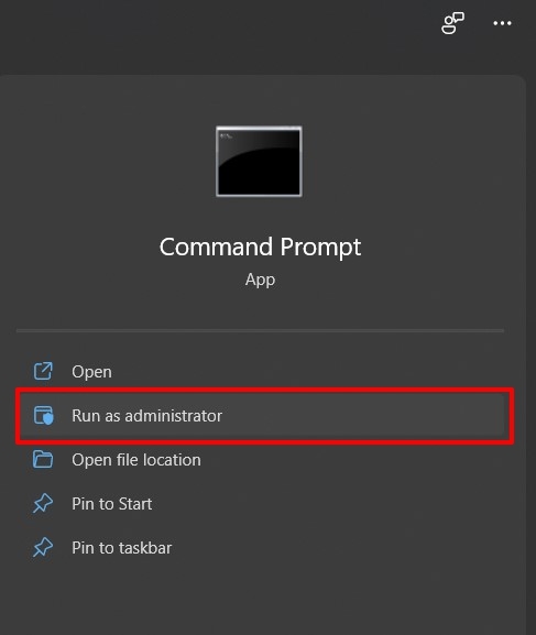 Command Prompt Run as Administrator