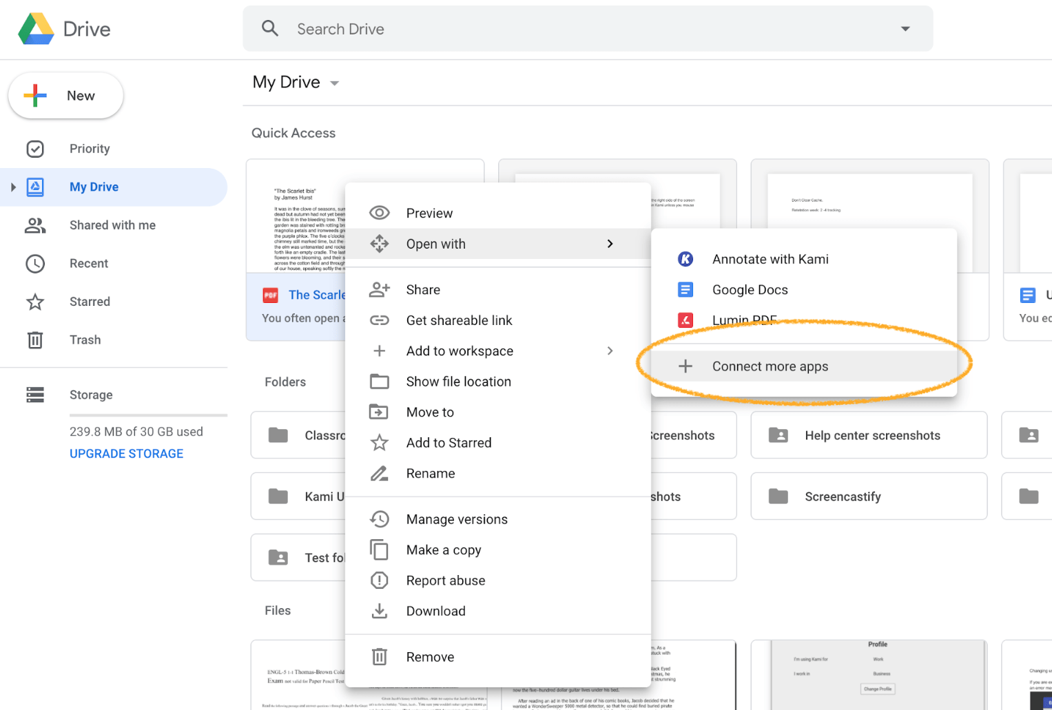 Connect more apps in Google Drive