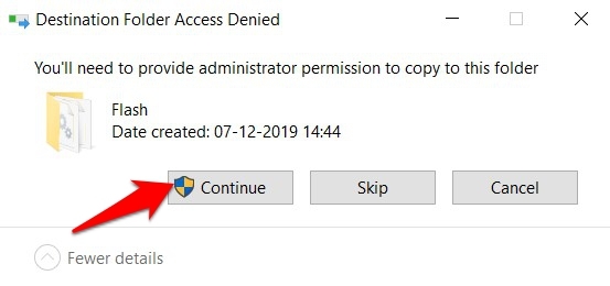 Continue to Access the System Folder in Windows