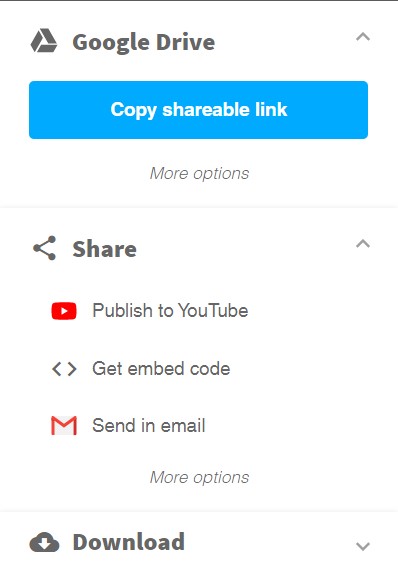 Copy shareable link in Google Drive using Screencastify