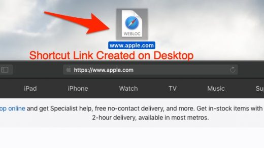 Create Apple Safari Page URL Shortcut Link