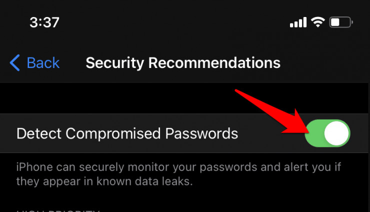 compromised password safari warning