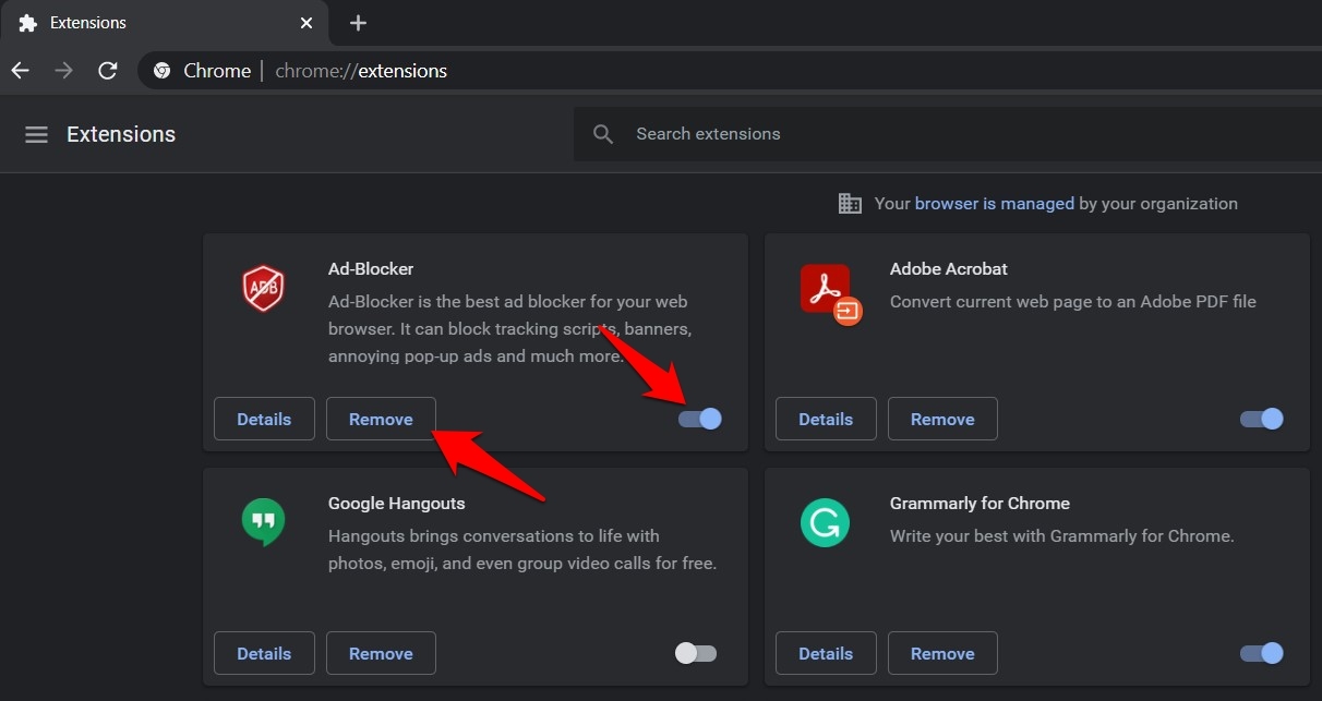 Disable or Remove Browser Extensions from the Google Chrome