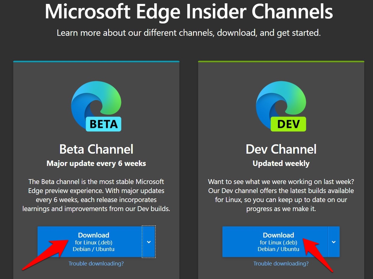 Download Microsoft Edge for Linux DEB