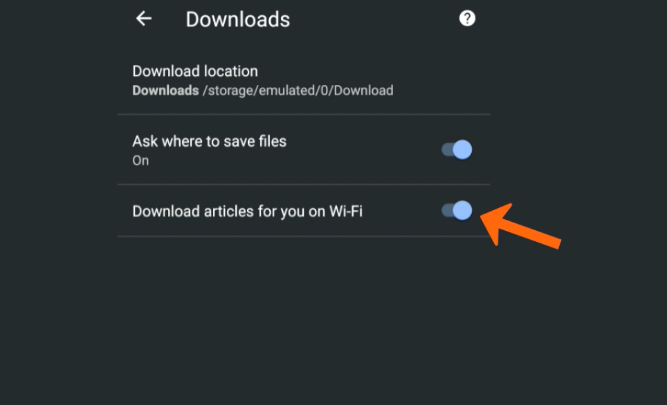 Download articles for you on Wi-Fi