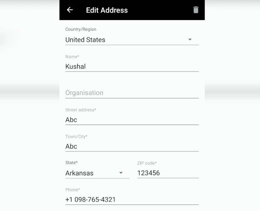 Edit Address in Microsoft Edge Android