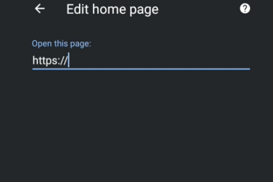 Edit Home Page Chrome Android