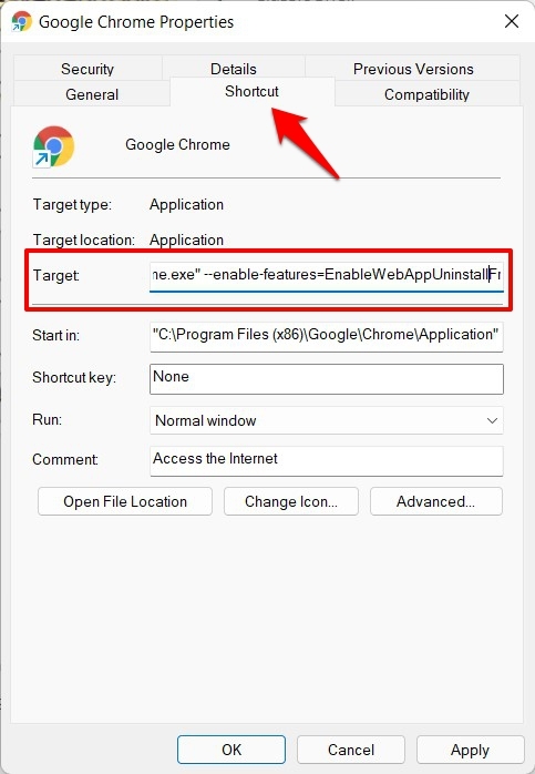 Enable Web App Uninstall Feature in Windows for Chrome