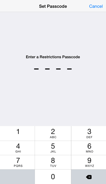 Enter Passcode in iPhone