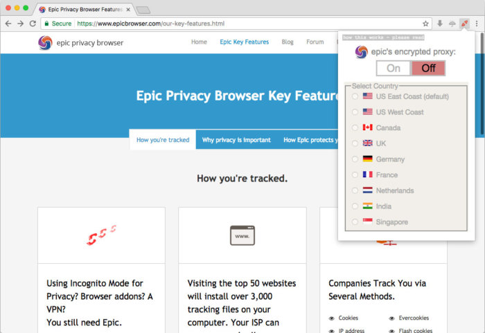 Epic Chromium Browser for Privacy Browsing