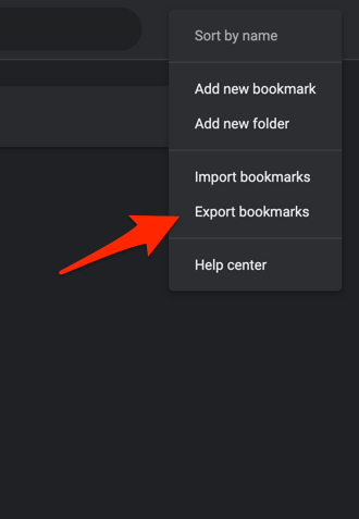 Export Bookmarks on the Chrome Computer