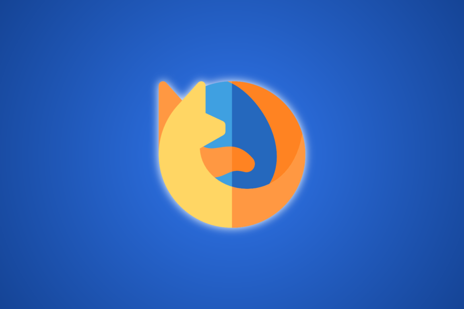 Firefox Logo with Dark Blue Gradient Background