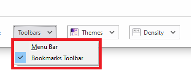 Firefox tool bar