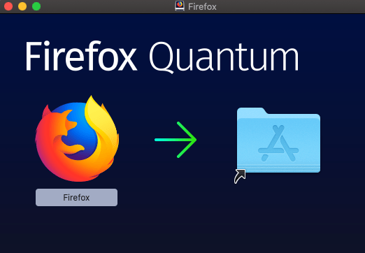 Firefox Quantum drag to Mac Applications