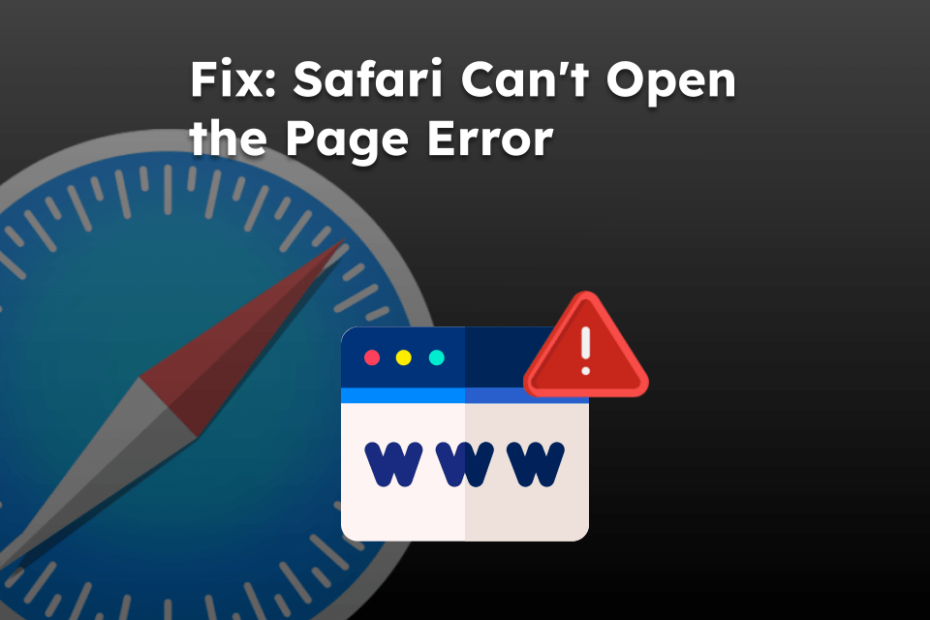 Fix: Safari Can't Open the Page Error