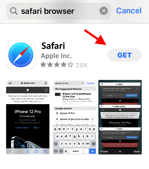 what is iphone safari browser