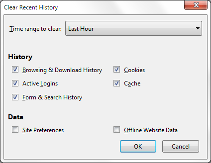 How to clear Firefox History
