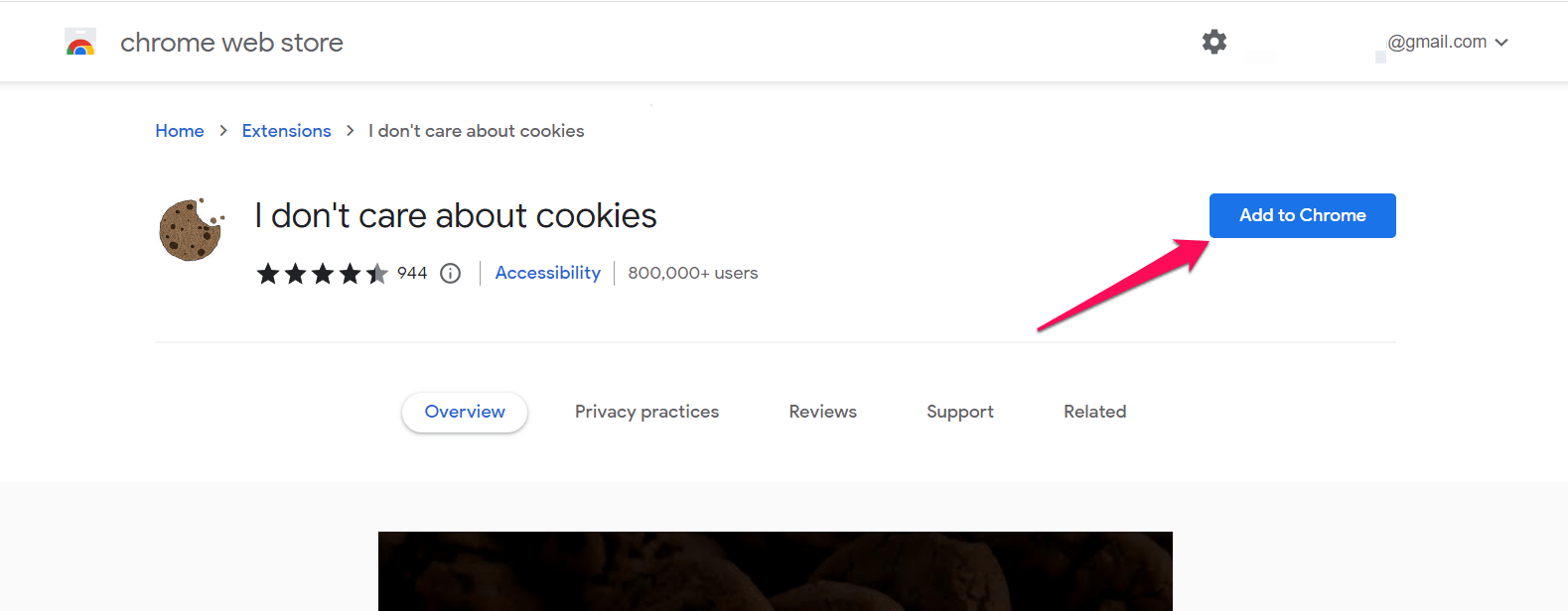 I dont care about cookies Add to Chrome extension