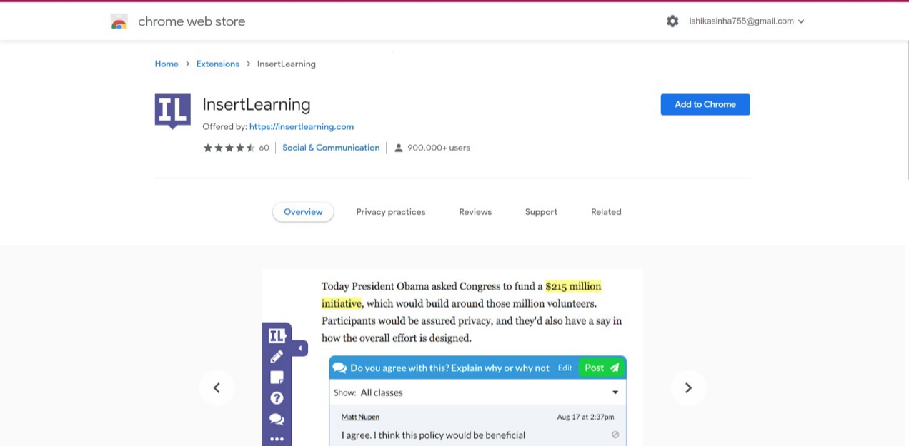 InsertLearning Chrome Extension