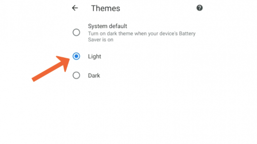 Light Theme Setting in Chrome Android