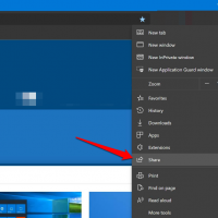 Microsoft Edge Share Option Button for WindowsOS
