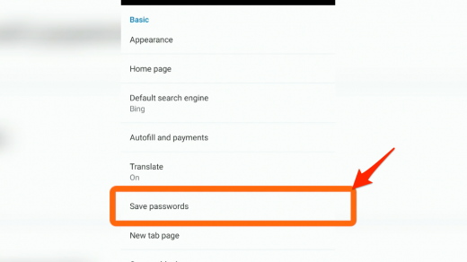 Microsoft Edge Android Save Passwords