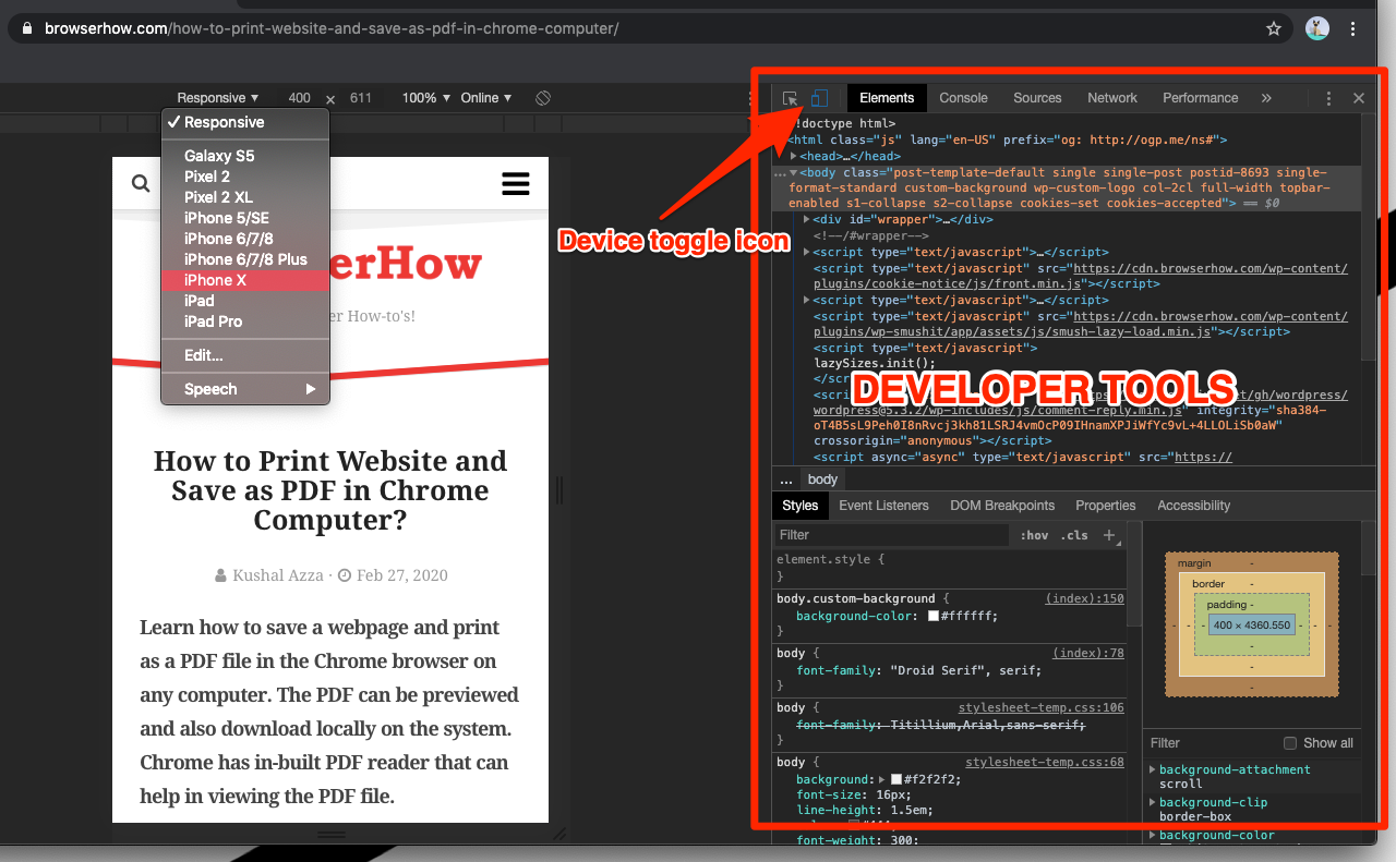 How To Enable Mobile Site View In Chrome Computer