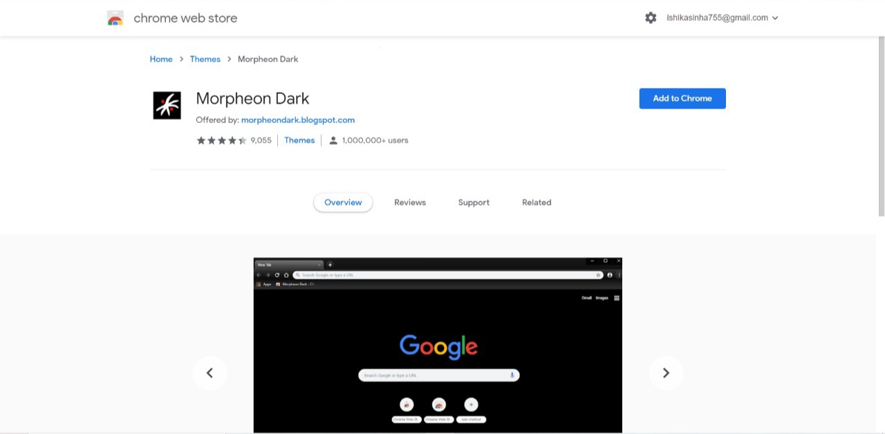 Morpheon Dark Chrome Theme