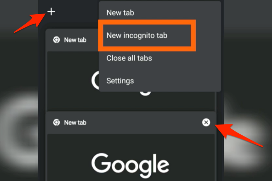New Incognito Tab Chrome Android