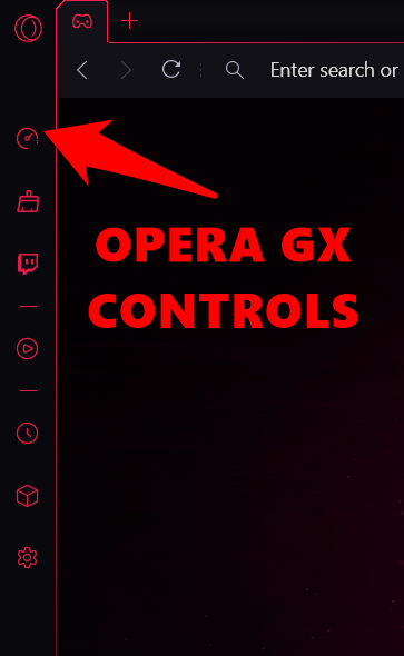 Opera GX Controls tab