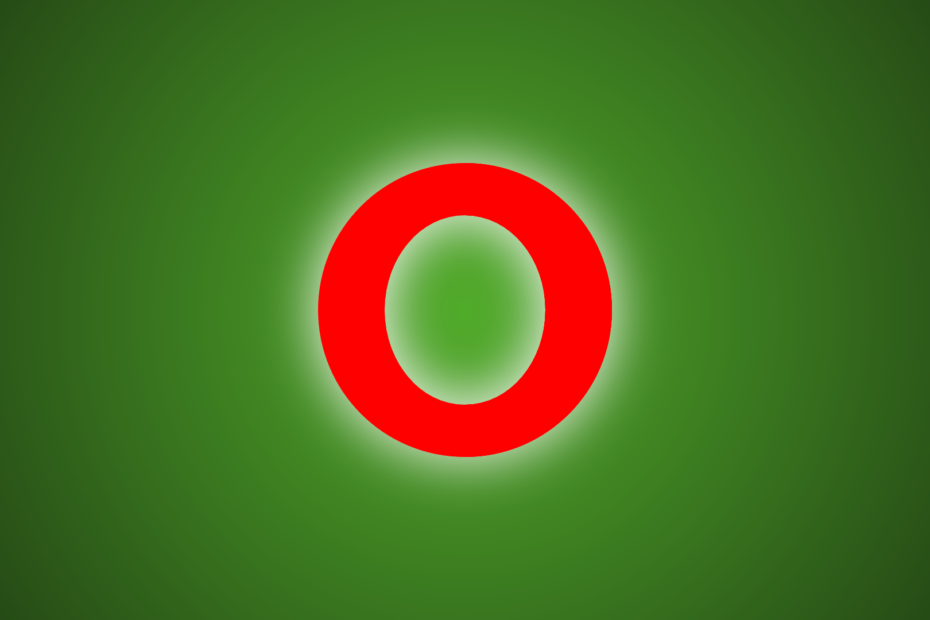 Opera Logo with Green Gradient background