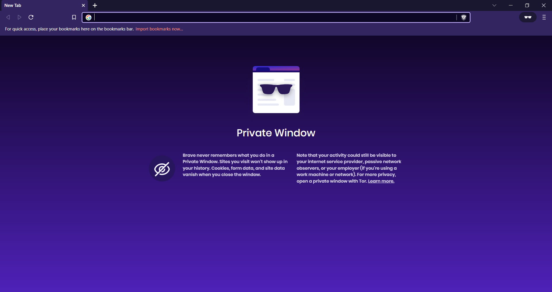 Private Browsing Mode in Brave Browser